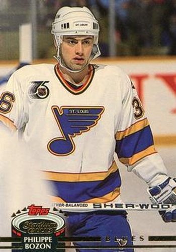 #8 Philippe Bozon - St. Louis Blues - 1992-93 Stadium Club Hockey