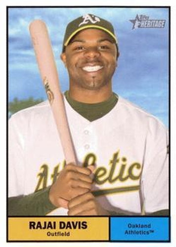 #8 Rajai Davis - Oakland Athletics - 2010 Topps Heritage Baseball