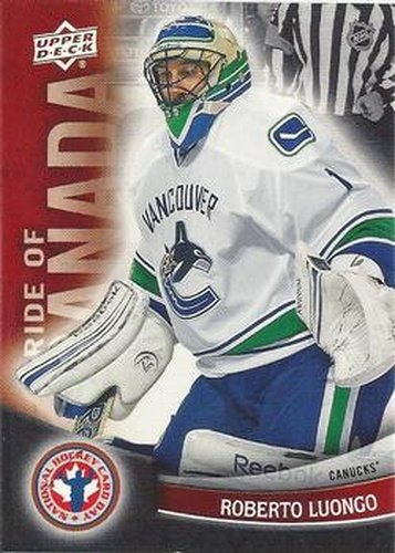#8 Roberto Luongo - Vancouver Canucks - 2012 Upper Deck National Hockey Card Day Canada Hockey