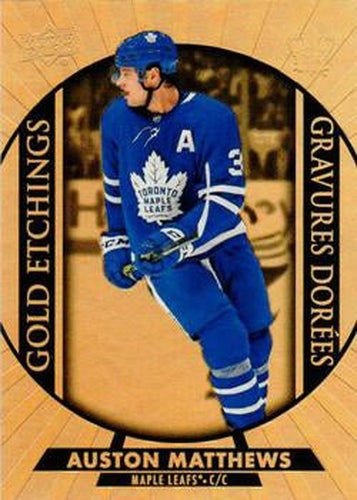 #G-8 Auston Matthews - Toronto Maple Leafs - 2020-21 Upper Deck Tim Hortons Hockey - Gold Etchings