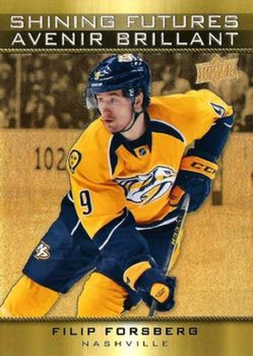 #SF-8 Filip Forsberg - Nashville Predators - 2015-16 Upper Deck Tim Hortons Hockey - Shining Futures