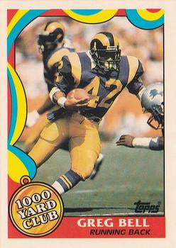 #8 Greg Bell - Los Angeles Rams - 1989 Topps Football - 1000 Yard Club