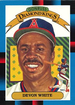 #8 Devon White - California Angels - 1988 Donruss Baseball