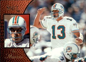 8 Dan Marino - Miami Dolphins - 1996 Select Football – Isolated Cards