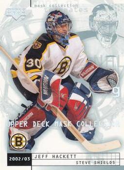 #8 Jeff Hackett / Steve Shields - Boston Bruins - 2002-03 Upper Deck Mask Collection Hockey