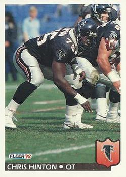 #8 Chris Hinton - Atlanta Falcons - 1992 Fleer Football