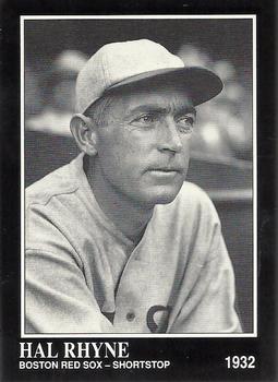 #195 Hal Rhyne - Boston Red Sox - 1991 Conlon Collection TSN Baseball