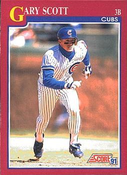 #90T Gary Scott - Chicago Cubs - 1991 Score Rookie & Traded Baseball
