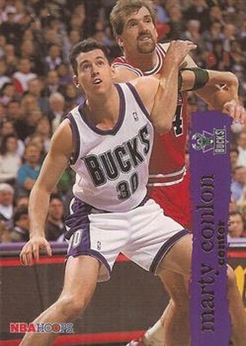 #90 Marty Conlon - Milwaukee Bucks - 1995-96 Hoops Basketball