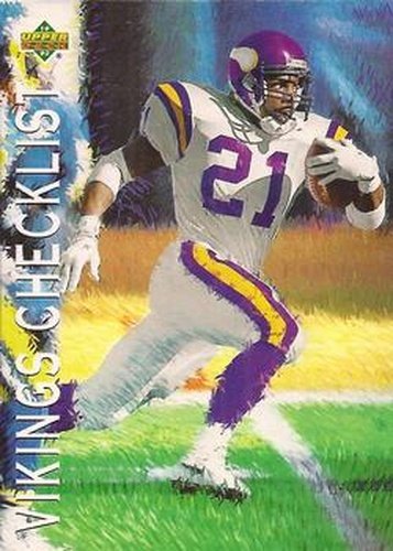 #90 Vikings Checklist - Minnesota Vikings - 1993 Upper Deck Football