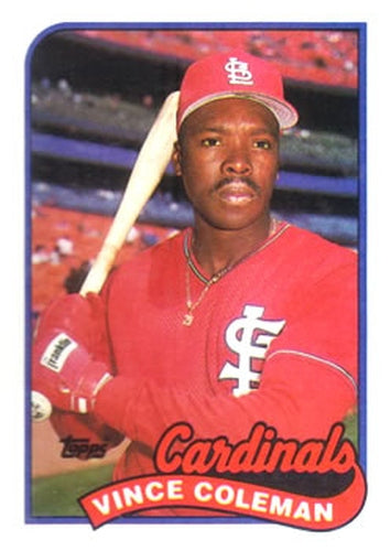 #90 Vince Coleman - St. Louis Cardinals - 1989 Topps Baseball