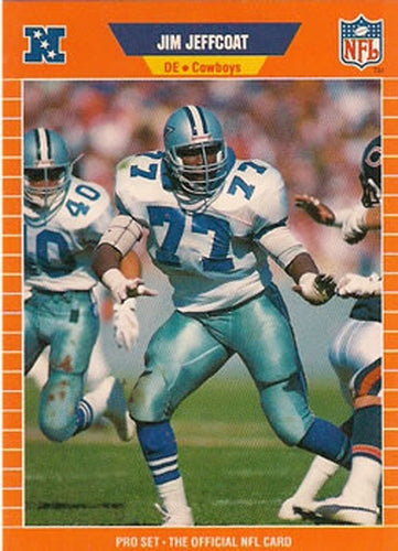 #90 Jim Jeffcoat - Dallas Cowboys - 1989 Pro Set Football
