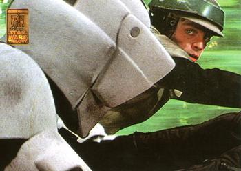 #90 Luke Tackles A Scout Trooper - 1997 Merlin Star Wars Special Edition