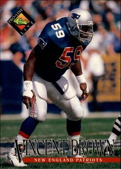 #90 Vincent Brown - New England Patriots - 1994 Pro Line Live Football