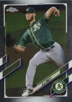 #90 A.J. Puk - Oakland Athletics - 2021 Topps Chrome Baseball