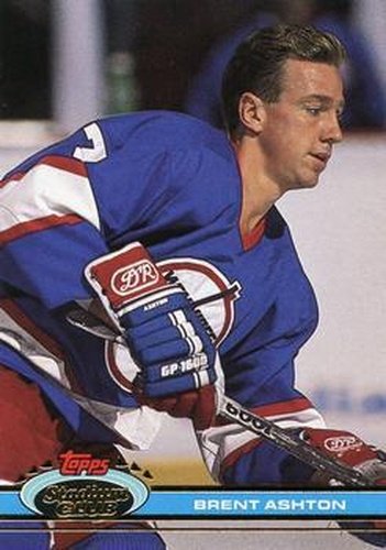 #90 Brent Ashton - Winnipeg Jets - 1991-92 Stadium Club Hockey