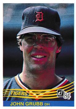 #90 John Grubb - Detroit Tigers - 1984 Donruss Baseball