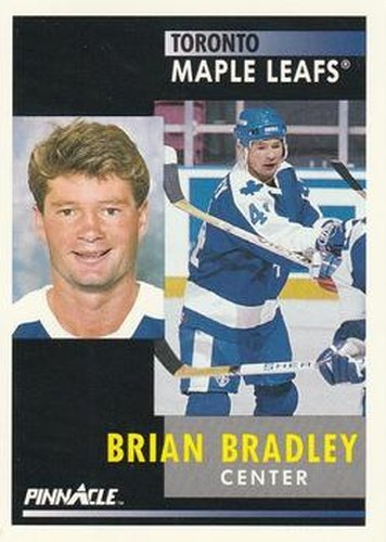 #90 Brian Bradley - Toronto Maple Leafs - 1991-92 Pinnacle Hockey