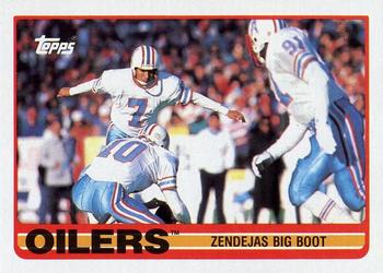 #90 Tony Zendejas - Houston Oilers - 1989 Topps Football
