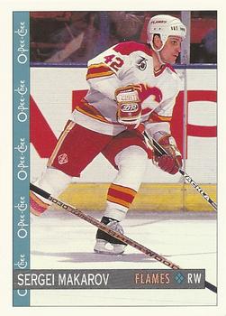 #90 Sergei Makarov - Calgary Flames - 1992-93 O-Pee-Chee Hockey