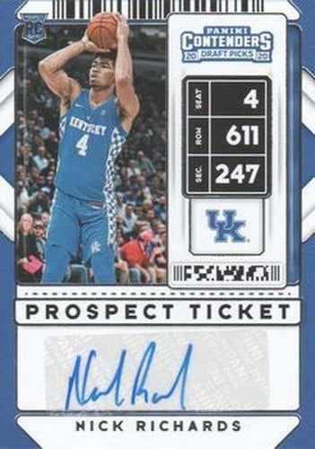 #90b Nick Richards - Kentucky Wildcats - 2020 Panini Contenders Draft Picks Basketball