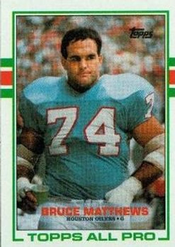 #91 Bruce Matthews - Houston Oilers - 1989 Topps Football