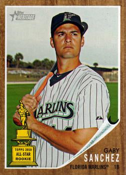 #91 Gaby Sanchez - Florida Marlins - 2011 Topps Heritage Baseball