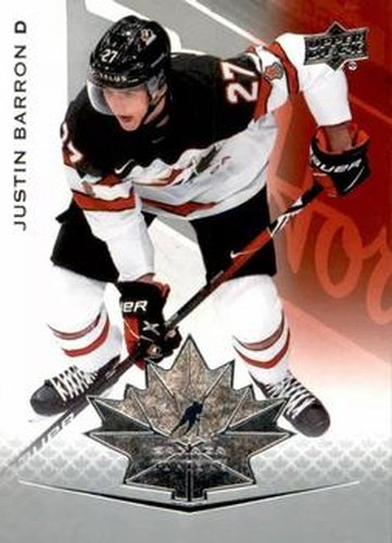 #91 Justin Barron - Canada - 2021-22 Upper Deck Team Canada Juniors Hockey