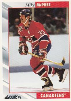 #91 Mike McPhee - Montreal Canadiens - 1992-93 Score USA Hockey
