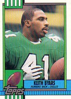 91 Keith Byars - Philadelphia Eagles - 1990 Topps Football – Isolated Cards