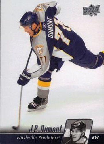 #91 J.P. Dumont - Nashville Predators - 2010-11 Upper Deck Hockey