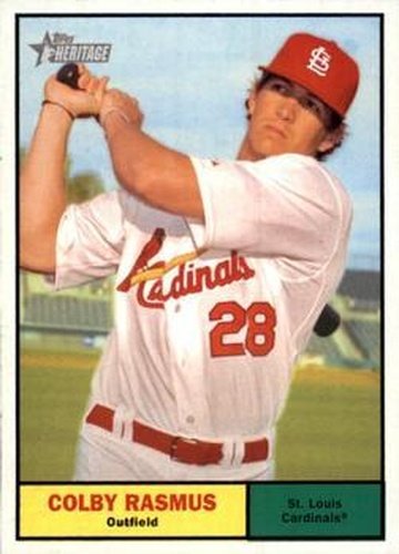 #91 Colby Rasmus - St. Louis Cardinals - 2010 Topps Heritage Baseball