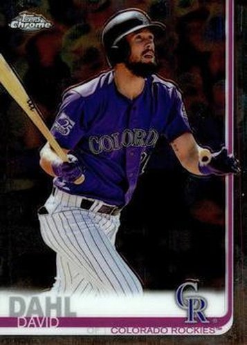 #91 David Dahl - Colorado Rockies - 2019 Topps Chrome Baseball