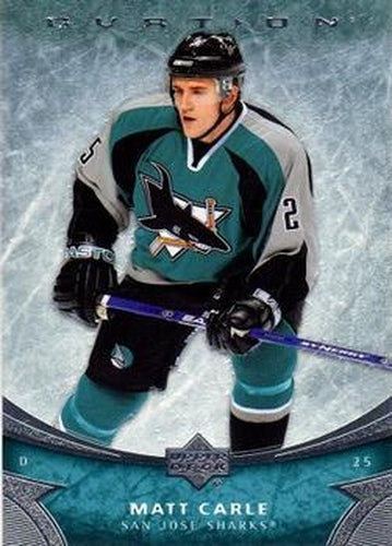 #91 Matt Carle - San Jose Sharks - 2006-07 Upper Deck Ovation Hockey