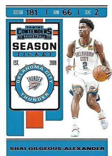 #91 Shai Gilgeous-Alexander - Oklahoma City Thunder - 2019-20 Panini Contenders Basketball