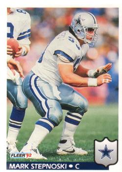 91 Mark Stepnoski - Dallas Cowboys - 1992 Fleer Football – Isolated Cards