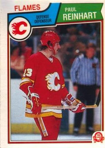 #91 Paul Reinhart - Calgary Flames - 1983-84 O-Pee-Chee Hockey