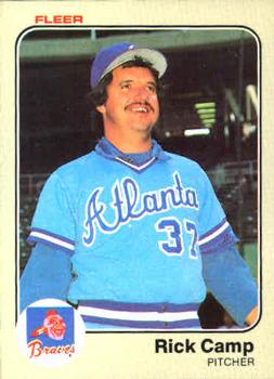 133 Rick Camp - Atlanta Braves - 1983 Fleer Baseball – Isolated Cards