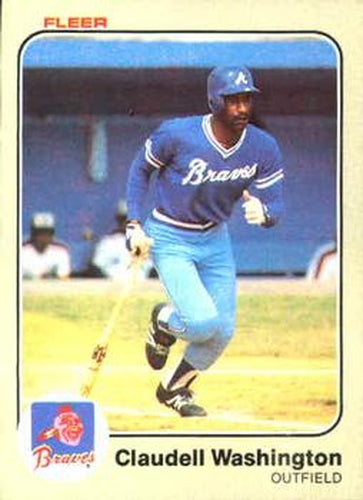 #150 Claudell Washington - Atlanta Braves - 1983 Fleer Baseball