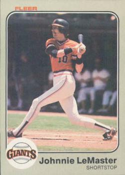 #266 Johnnie LeMaster - San Francisco Giants - 1983 Fleer Baseball