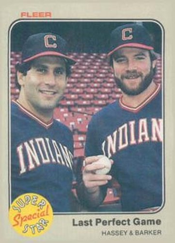 #642 Ron Hassey / Len Barker - Cleveland Indians - 1983 Fleer Baseball