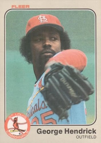 #7 George Hendrick - St. Louis Cardinals - 1983 Fleer Baseball