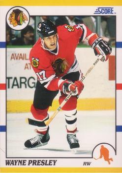 #92T Wayne Presley - Chicago Blackhawks - 1990-91 Score Rookie and Traded Hockey