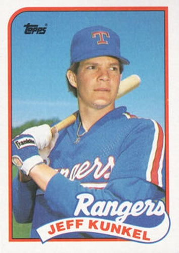 #92 Jeff Kunkel - Texas Rangers - 1989 Topps Baseball