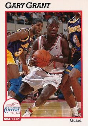 #92 Gary Grant - Los Angeles Clippers - 1991-92 Hoops Basketball