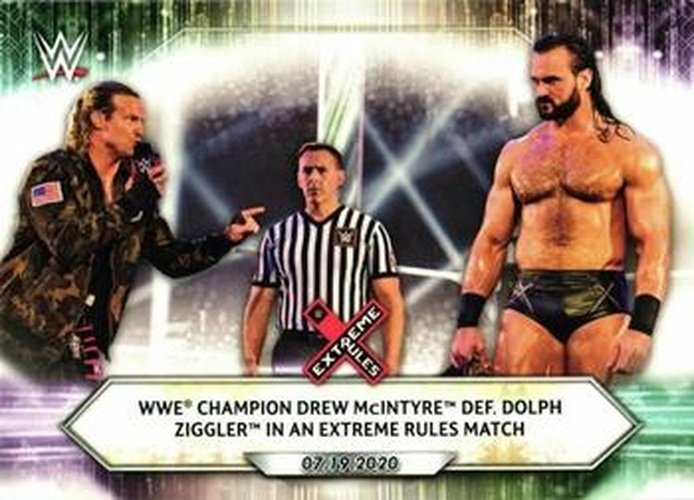 #92 WWE Champion Drew McIntyre def. Dolph Ziggler in an Extreme Rules Match - 2021 Topps WWE Wrestling