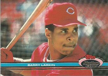 #92 Barry Larkin - Cincinnati Reds - 1991 Stadium Club Baseball