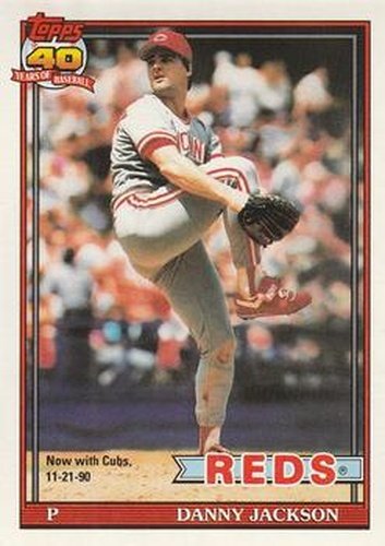 #92 Danny Jackson - Chicago Cubs - 1991 O-Pee-Chee Baseball