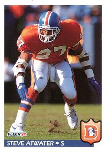 #92 Steve Atwater - Denver Broncos - 1992 Fleer Football