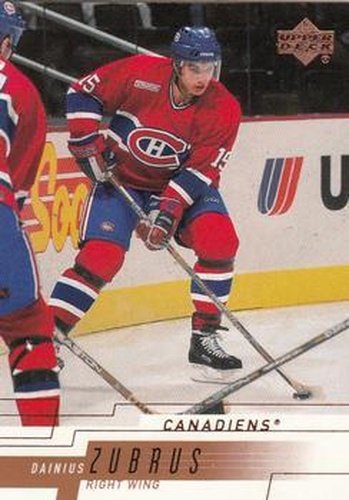 #92 Dainius Zubrus - Montreal Canadiens - 2000-01 Upper Deck Hockey